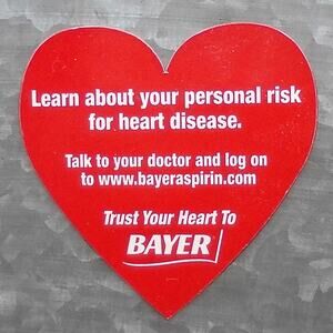 Bayer Aspirin Promo Magnet Trust Your Heart to Bayer